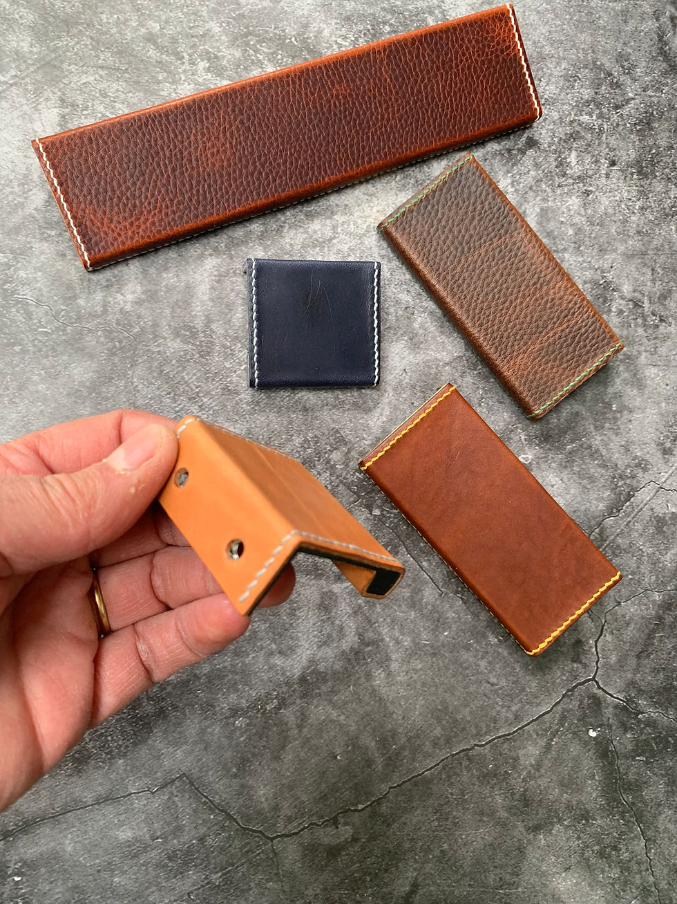 Thumbnail: Derwent Leather Edge Cabinet Furniture Pull