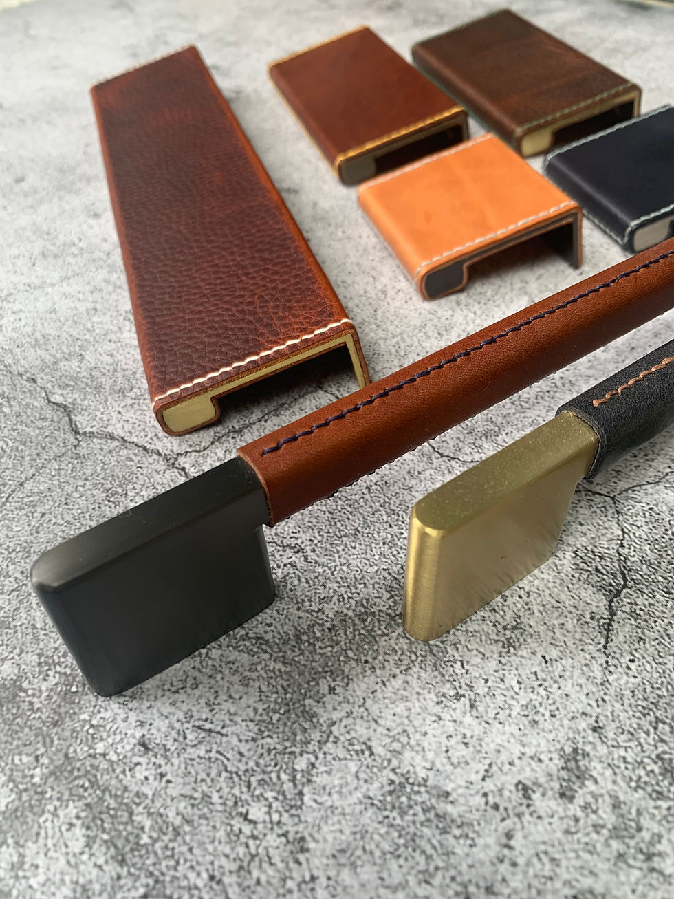 Thumbnail: Derwent Leather Edge Cabinet Furniture Pull