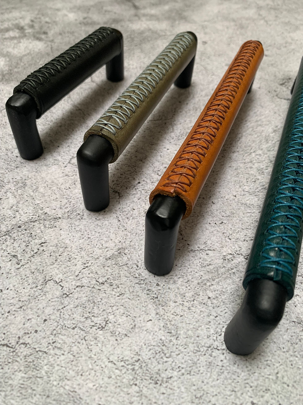 Thumbnail: Bainbridge Leather Cabinet Furniture Pull Handle