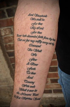 Boondock Saints quote tattoo on arm