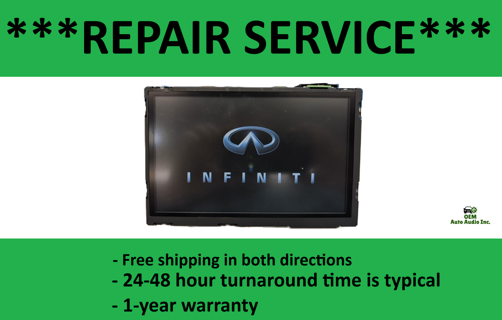 Repair your 2014-2020 Infiniti Nissan OEM Touch Screen Display Mainboard Repair