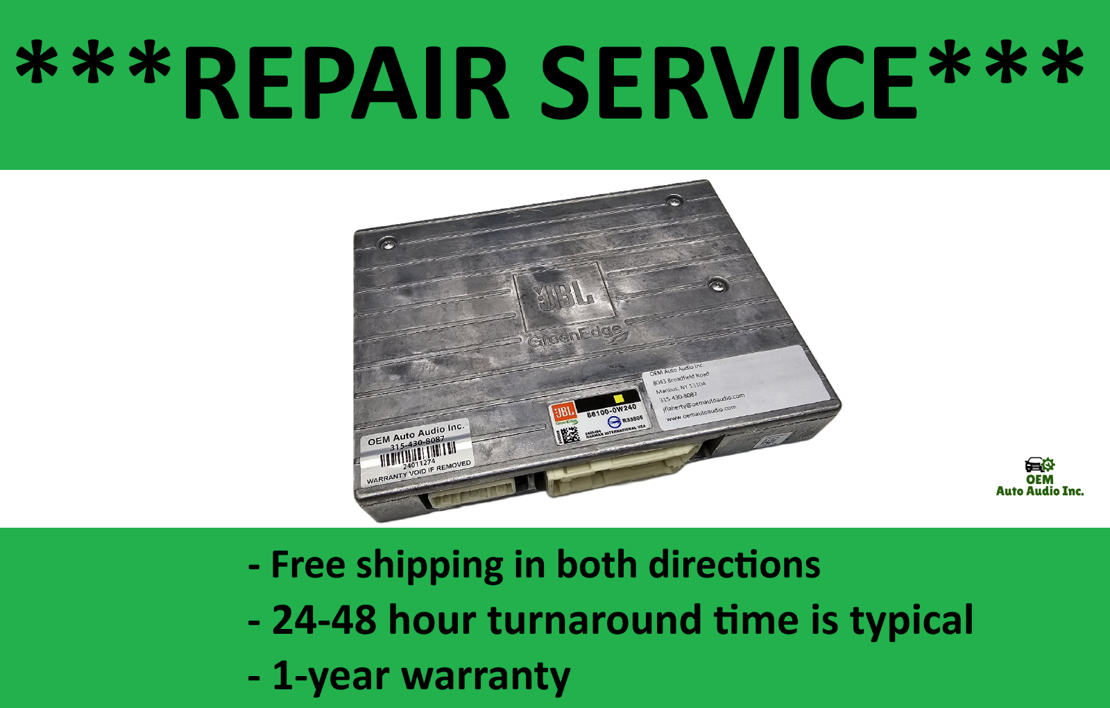 *REPAIR SERVICE* 86100-0W240 Toyota Camry JBL amplifier 2013 2014 2015