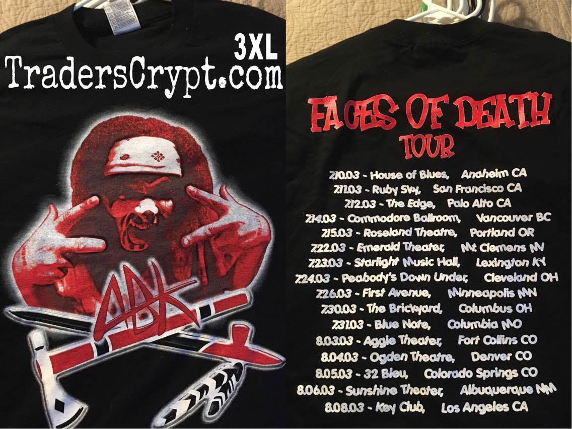 3XL ABK Faces of Death Tour Shirt