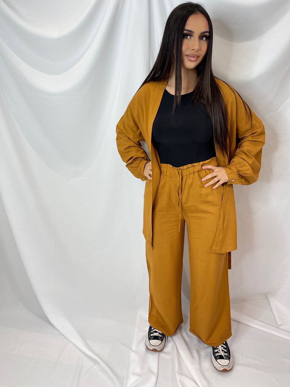 Miniatura: ENSEMBLE KIMONO LINEN