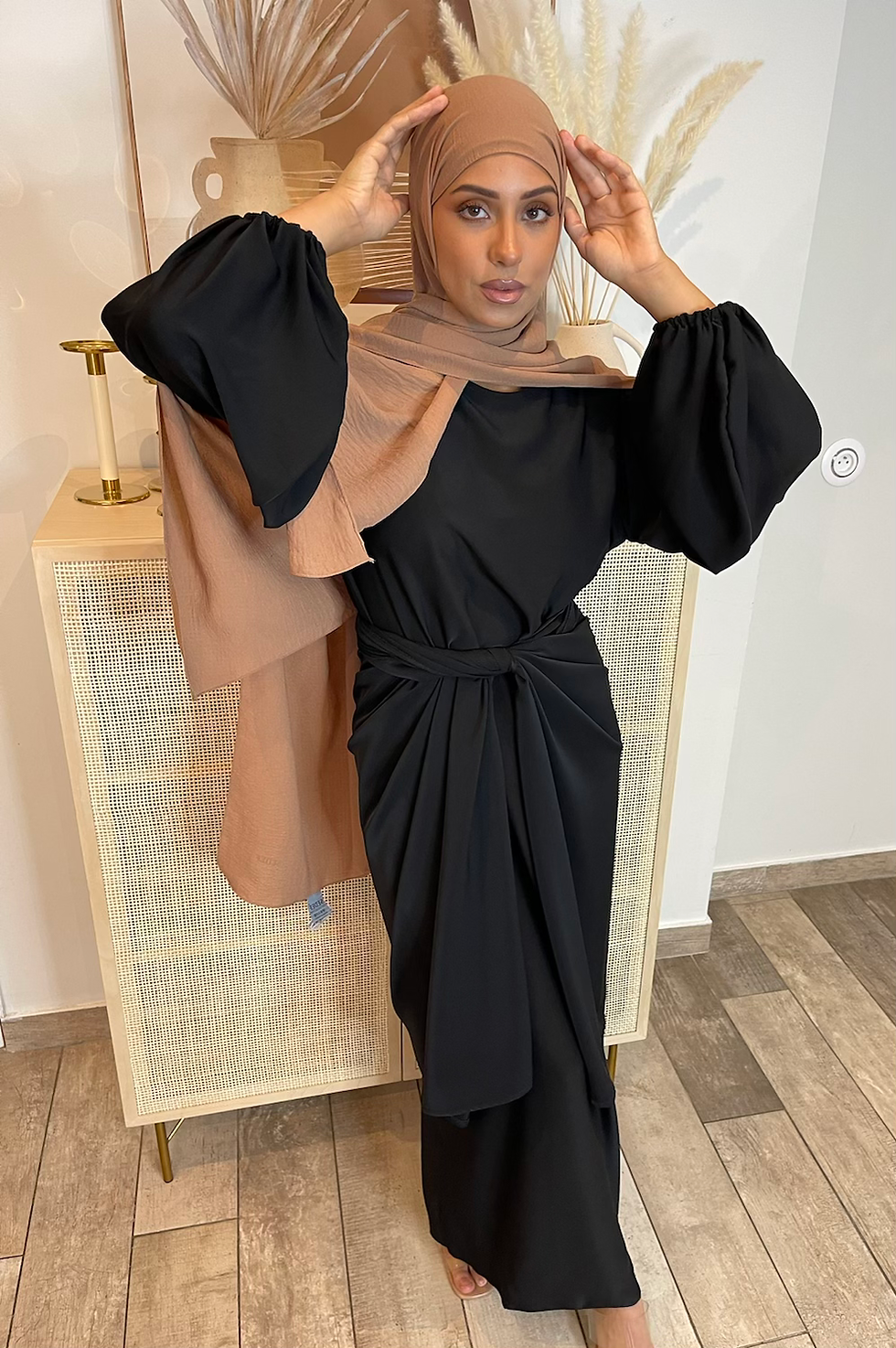 Miniatura: ABAYA DRAPÉE LILA 