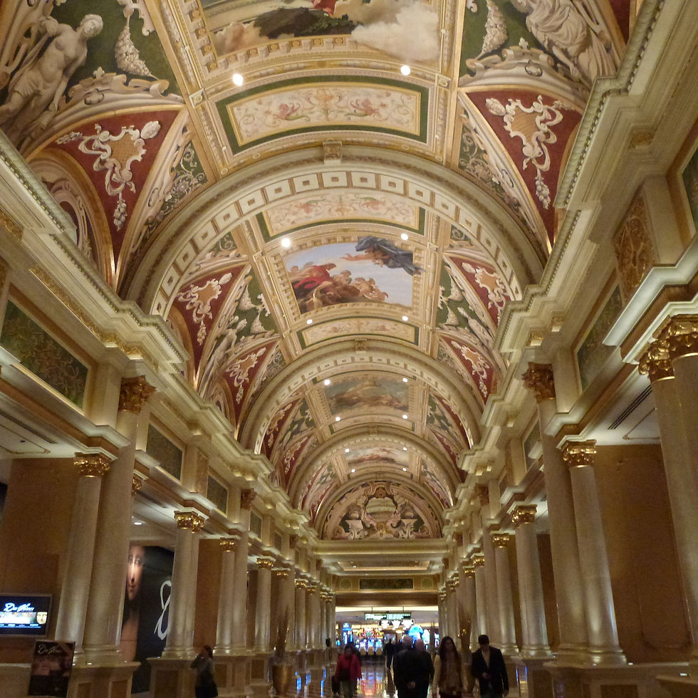 Inside the Venetian Hotel in Vegas
