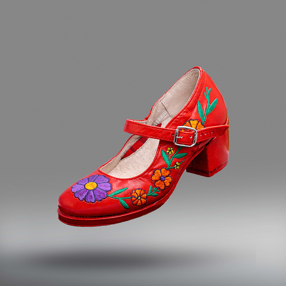 Thumbnail: Women's Embroidered Folklorico Shoe