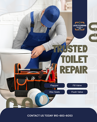 Plumber repairing toilet Fayetteville NC
