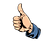 thumbs up comic style with a single hand