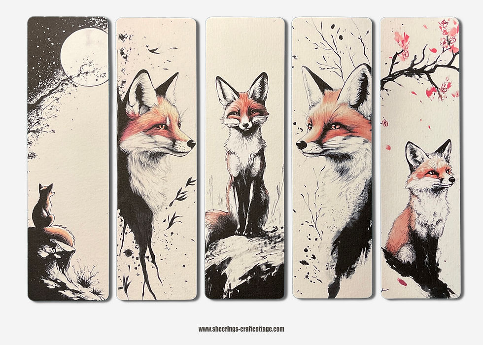 Miniaturbild: Lesezeichen Aquarellpapier, Fuchs