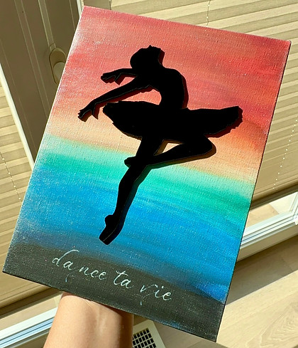 Leinwandkunst mit Acryglas Ballerina