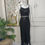 Thumbnail: Black Sequence  Front Cut Long Dress