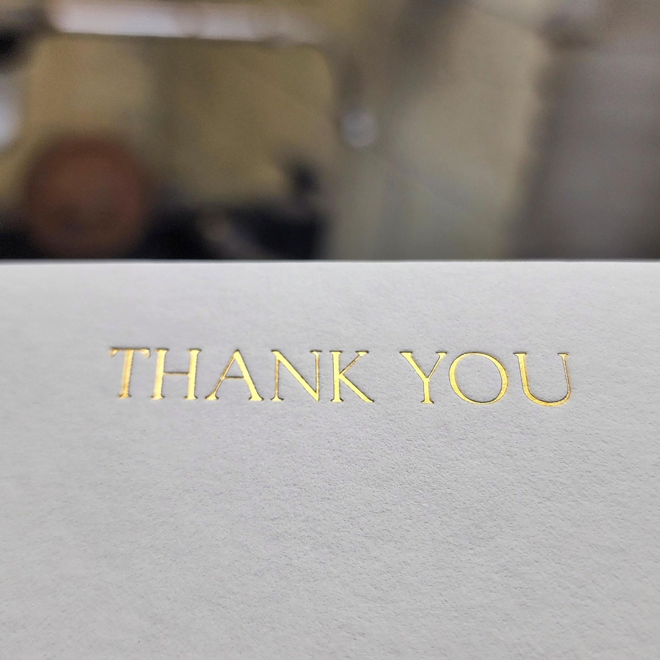 Gold Foil Thank You Cards with Envelopes | Minimal Gratitude Stationery