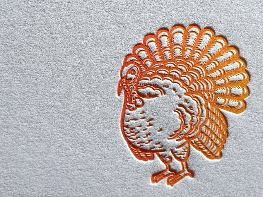 Thanksgiving Letterpress Turkey Notecard.jpeg