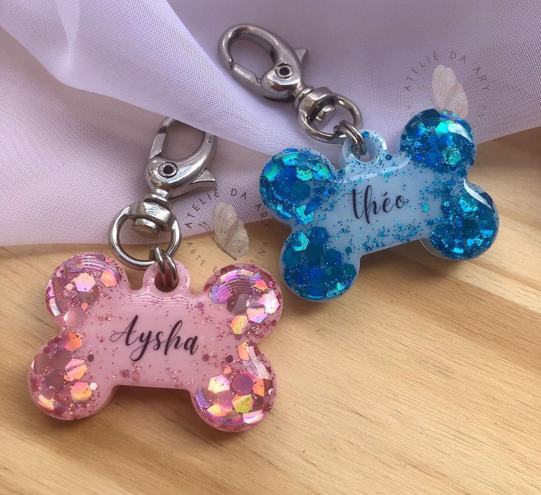 Placa para mascota ✨🌃🐾 totalmente personalizada