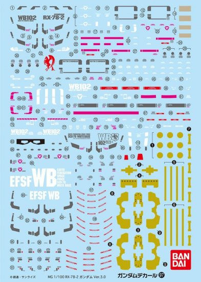 Decals - MG RX-78 ver 3.0