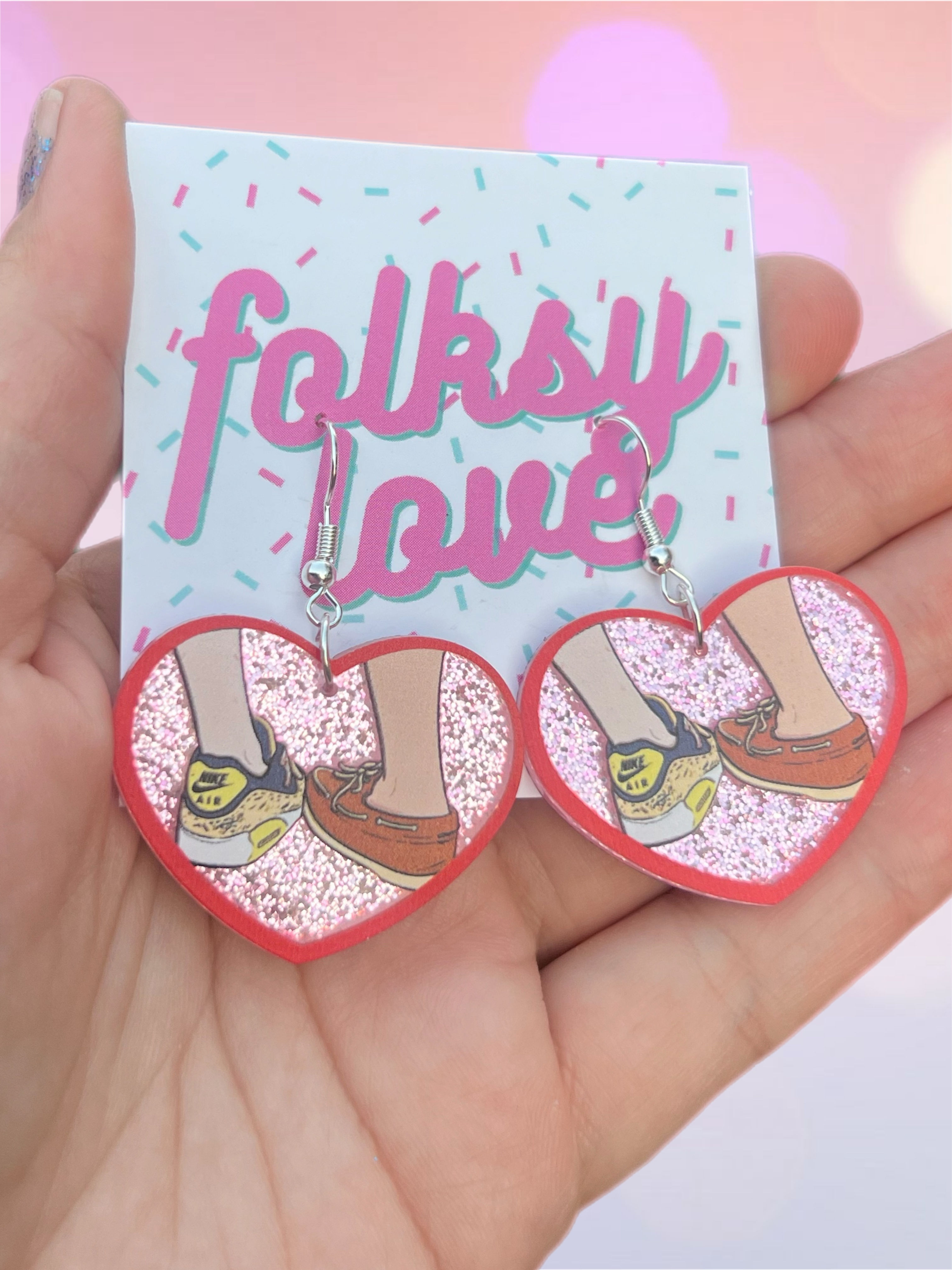 The love language Heated Rivalry acrylic earrings 