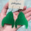 Thumbnail: Mirrored rocket ships acrylic cut earrings