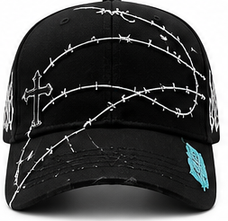Barbed Wire Cross Hat
