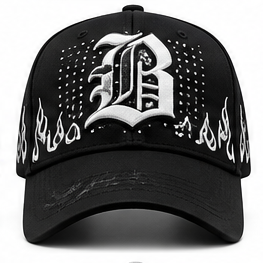 White B Flame Crystal Hat