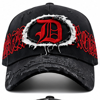 Red Gothic D Hat