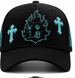 Turquoise Cross B Hat
