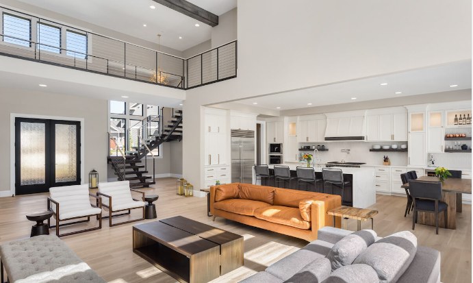 Contemporary living room renovation concept by Pierre Marc Designs in South Florida
