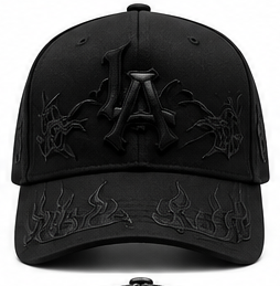 Black LA Flame Hat