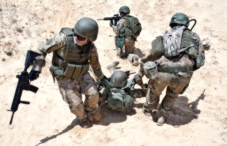 Tactical Combat Casualty Care Gunshot in the field