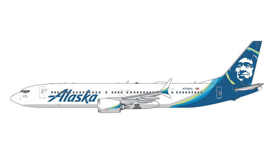 Alaska B737 max 9 N708AL 1:400 GJASA2393 - Pre Order