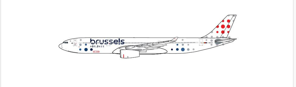 Brussels Airlines A330-300 OO-SFX 1:500 AEBEL125106 - Pre Order