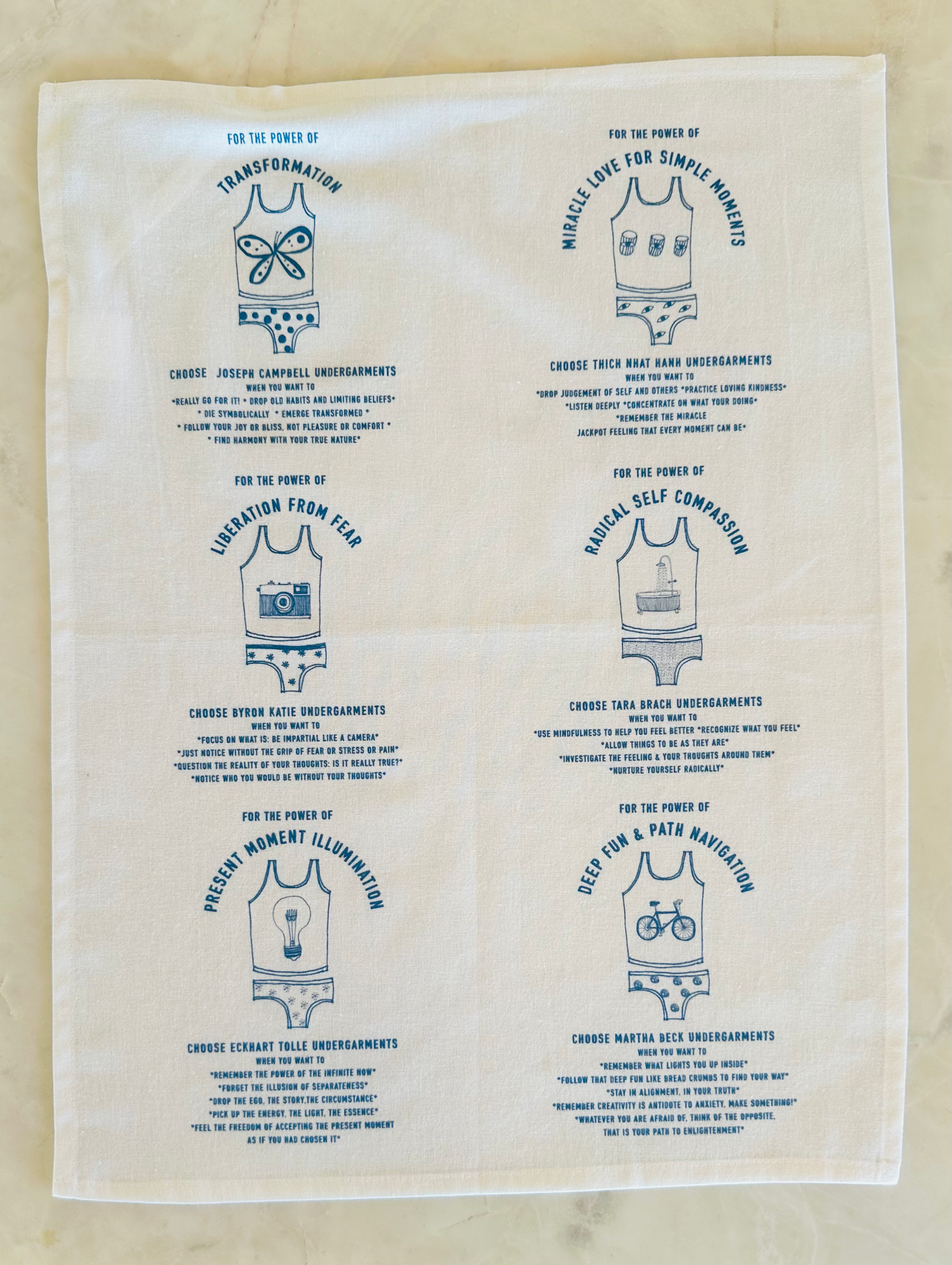Wishing You Transcendental Thinking Tea Towel