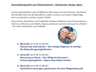 Veranstaltungsreihe zum Thema Demenz