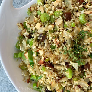 Naughty or Nice Cauliflower Rice with Fruit Bliss Dried Apricots | Organic, Vegan, Gluten Free, Pale