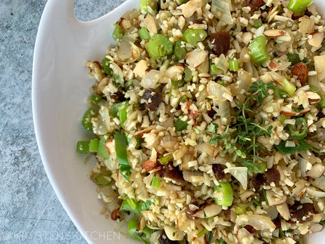 Naughty or Nice Cauliflower Rice with Fruit Bliss Dried Apricots | Organic, Vegan, Gluten Free, Pale