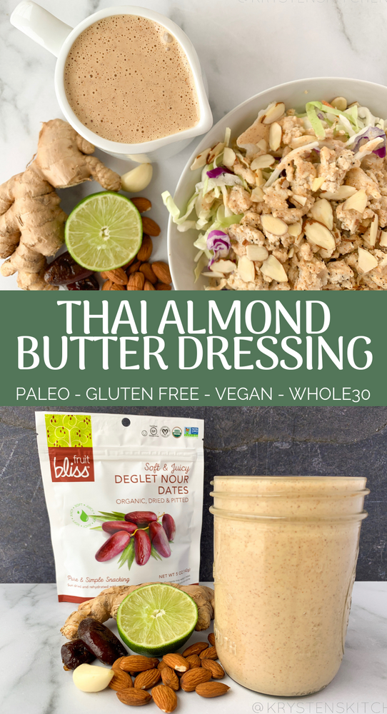 Thai Almond Butter Dressing (Vegan, Paleo, Whole30 & Gluten Free)