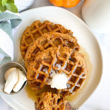 Apple Maple Pumpkin Spice Waffles | Vegan & Gluten Free