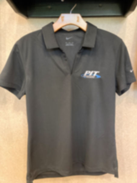 Women's Black PIT Polo