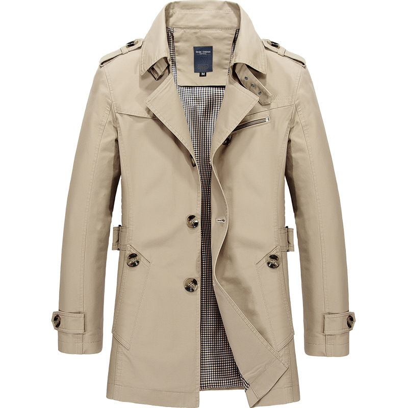Miniatura: Sobretudo Masculino Premium Casual e Social | Trench Coat Elegante para Outono e