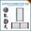 Miniaturbild: CLASSIC Tor Gartentor Doppelstabmattentor 1m breit 60 o. 80mm Pfosten
