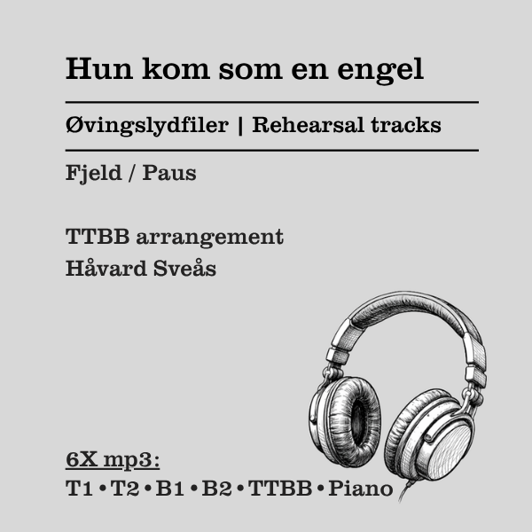 Hun kom som en engel TTBB rehearsal tracks