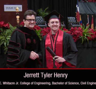 Congratulations Jerrett Henry on Bachelor's degree