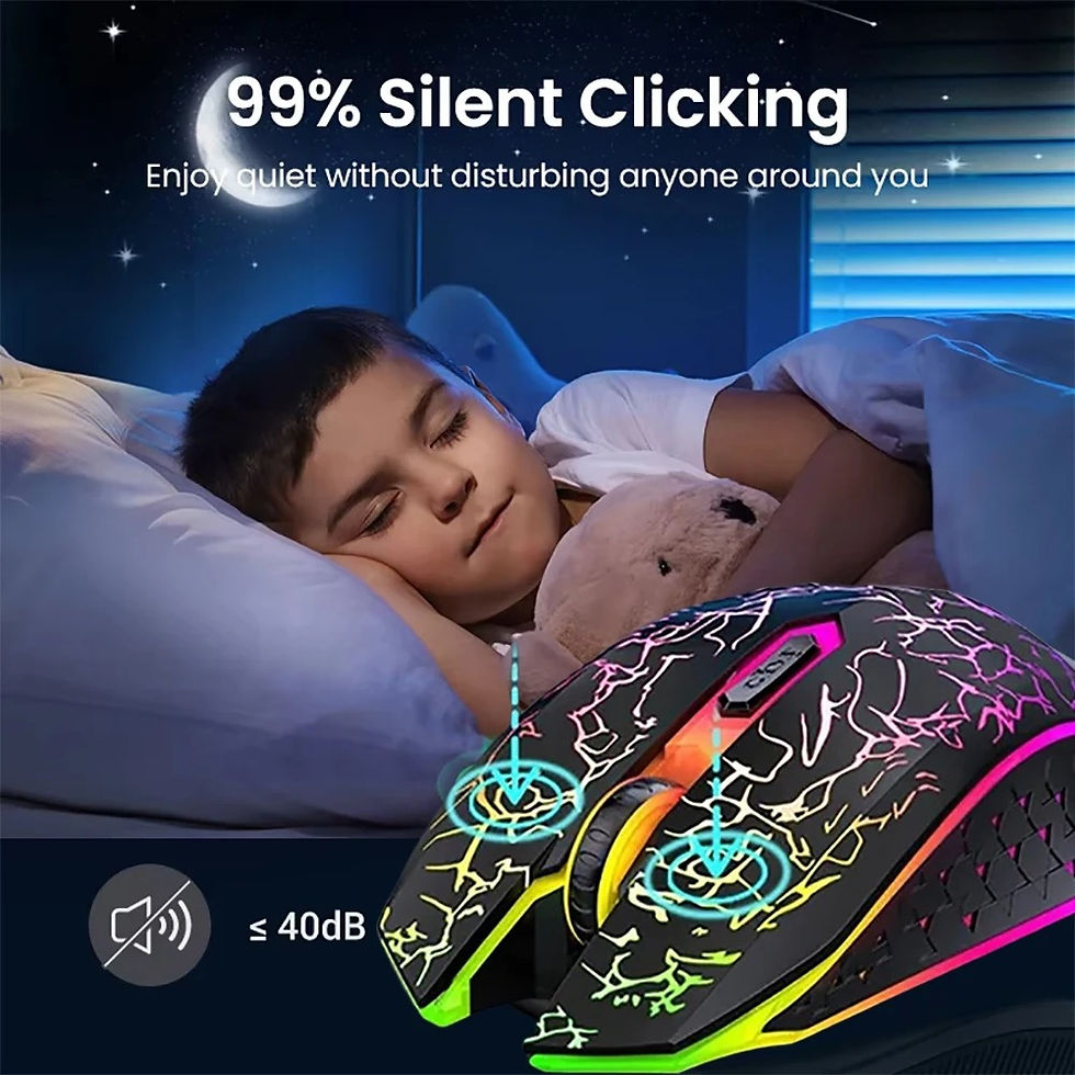 Thumbnail: Bluetooth 5.2 Wireless Mouse RGB Gaming Mouse Silent Mouse Rechargeable Mouse 80