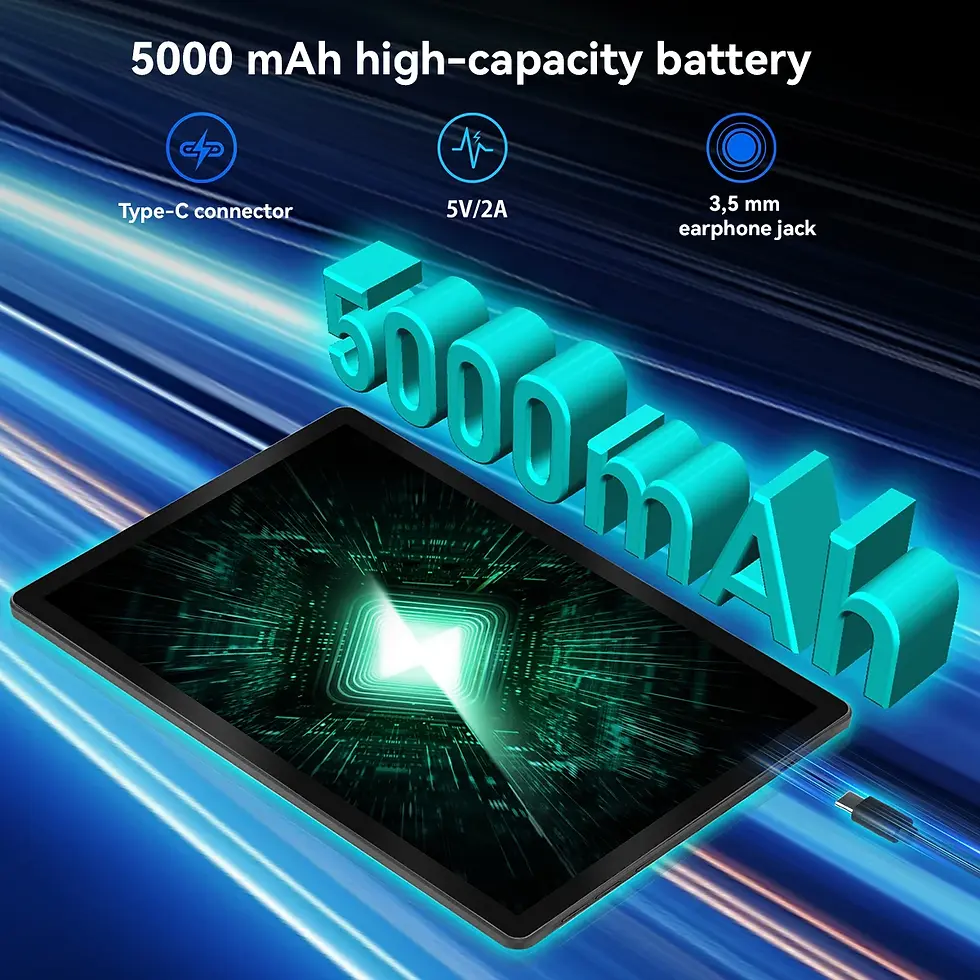 Thumbnail: URAO 10 Inch Android 15 Tablet 8 Core Tablets 24GB+128GB 1TB Expansion WiFi6 5MP