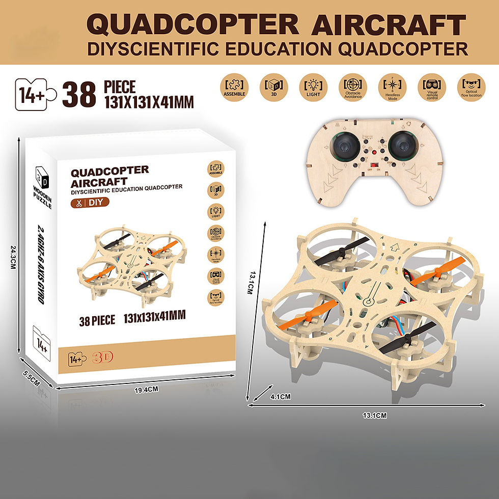 Thumbnail: DIY Wooden Drones Kit with Stable Hovering Capability No Throttle Adjustment Nee