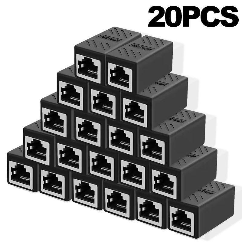 Thumbnail: RJ45 Coupler Cat7 Cat6 Ethernet Adapter Gigabit Interface Network Extender Conve