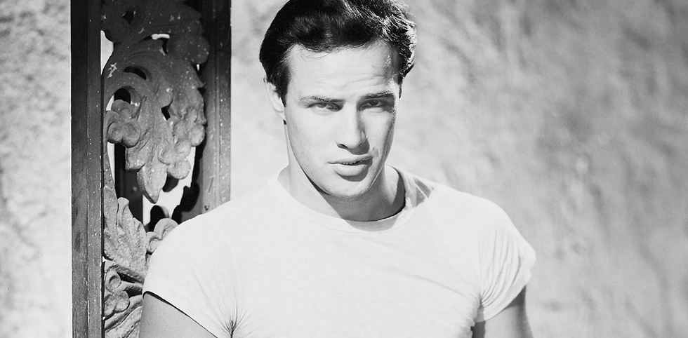 Marlon Brando with classic white tee