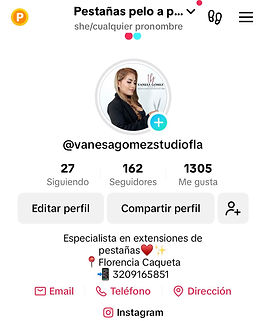 Red Social Tik Tok de Vanesa Gómez Studio