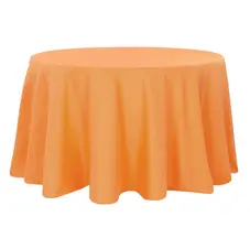Orange polyester tablecloth birthday party; decoration