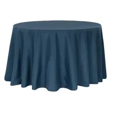 Navy blue polyester tablecloth.. corporate events